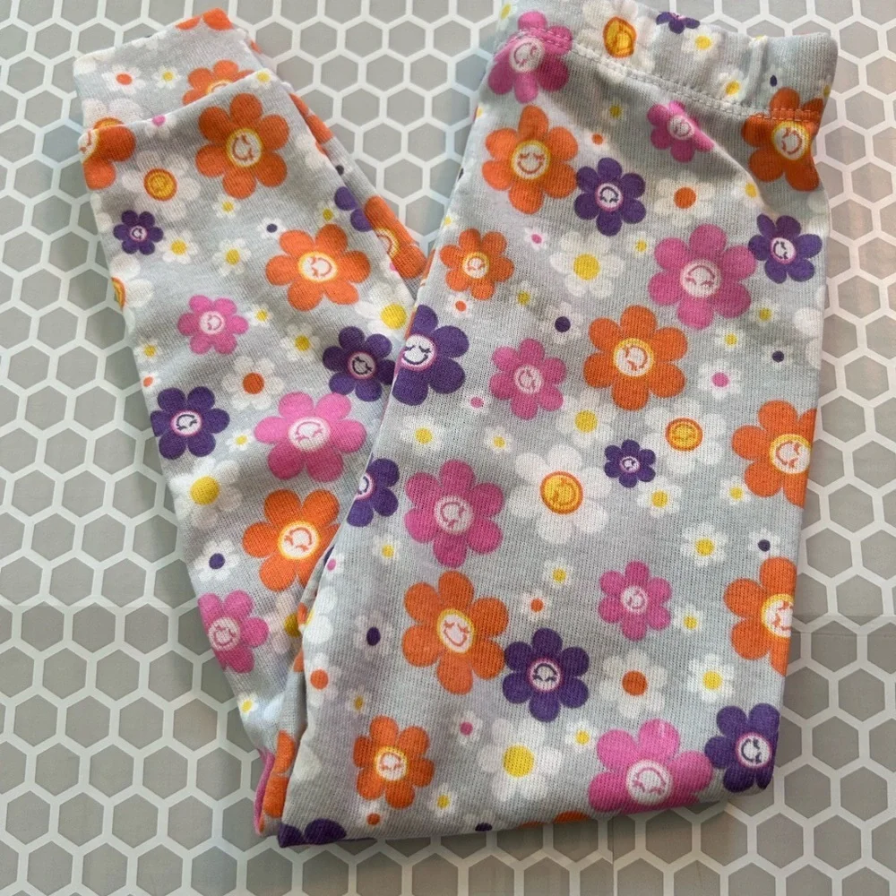 Kidgets Orange, Pink & Purple Floral Pajama Set